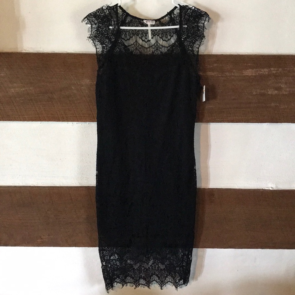 Free People lace body-con midi dress